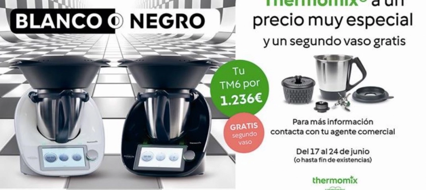 Thermomix Tm6 con descuento, doble vaso y elige blanca o negra