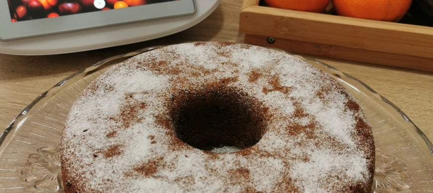 Bizcocho de galletas con chocolate sin leche