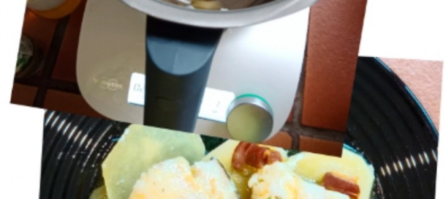 El aliado preferido de mi Thermomix ® Bacalao con patatas y huevos en salsa verde. con mi ayudante favorito: Thermomix Friend