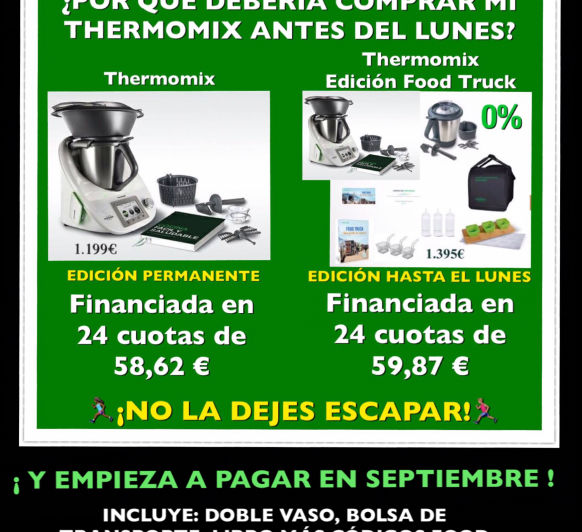 RECTA FINAL THERMOMIX FOOD TRUCK SIN INTERESES